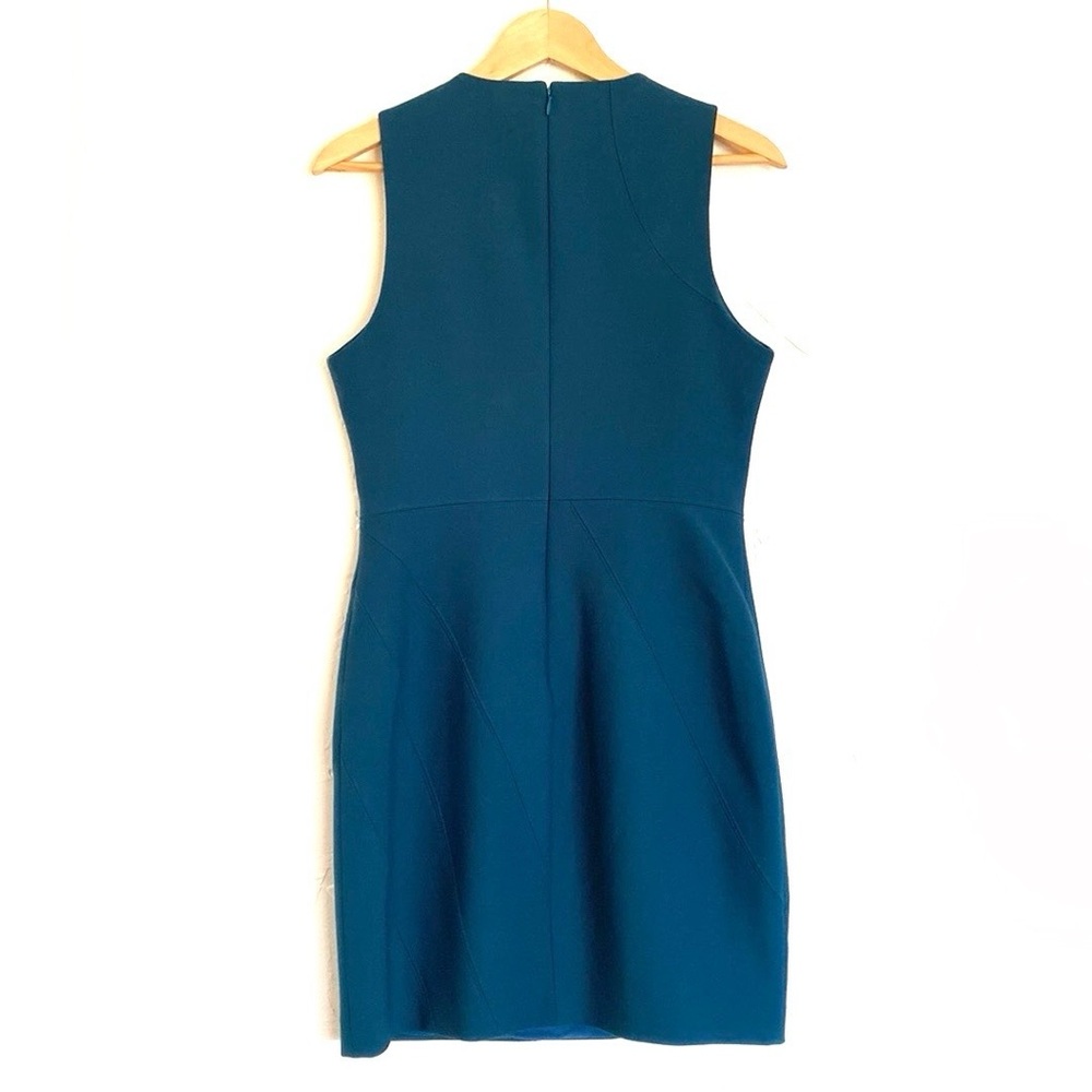 Cinq a Sept Teal Sleeveless Sheath Mini Dress - Picture 7 of 11
